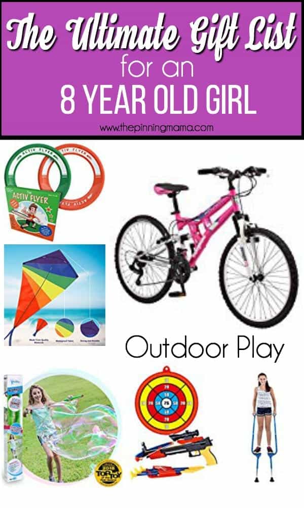 Ultimate gift list for an 8 year old girl, outdoor play gift ideas