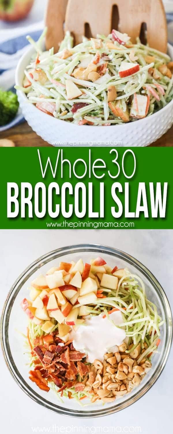 The BEST Whole30 Broccoli Slaw.