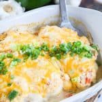 Cajun Chicken baked in a casserole dish