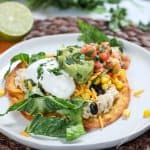 Recipe for Crock Pot Chicken Tostadas.