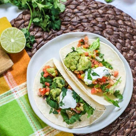 Recipe for crockpot chicken tacos.
