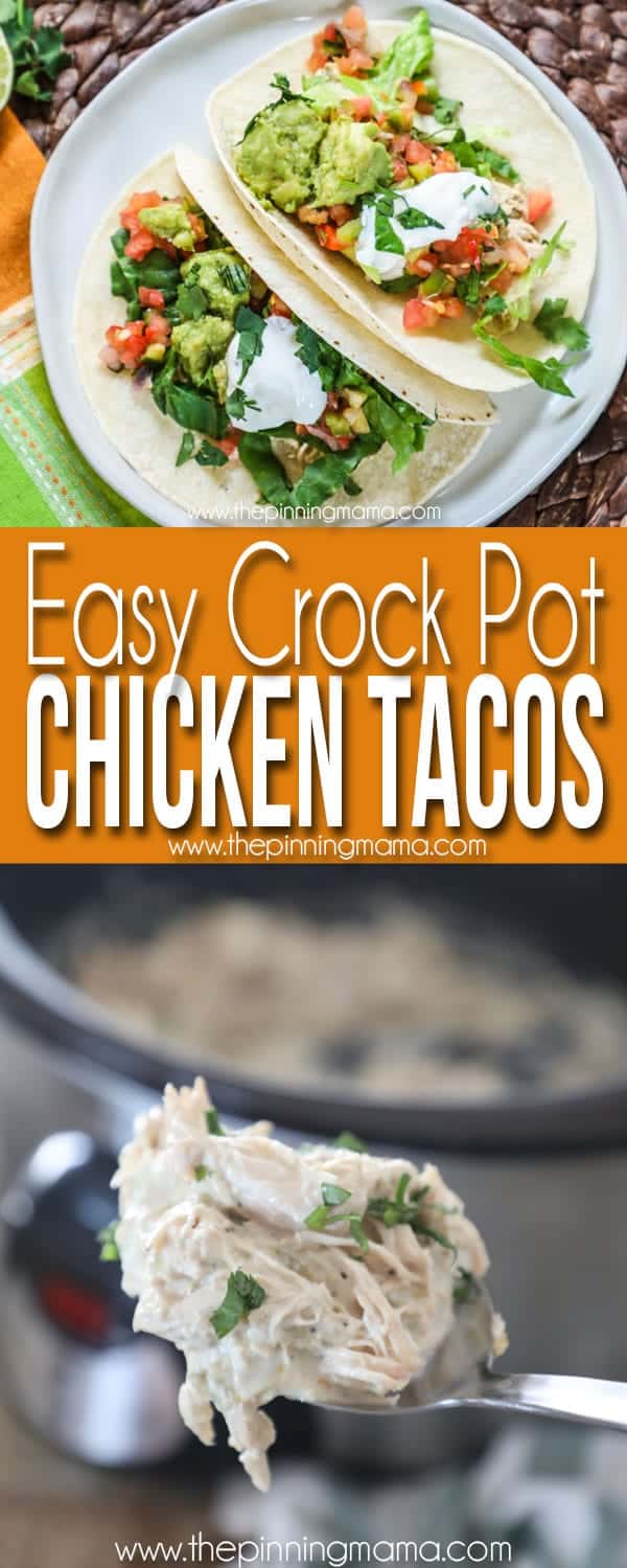 Easy crock pot tacos are a crowd pleaser.  