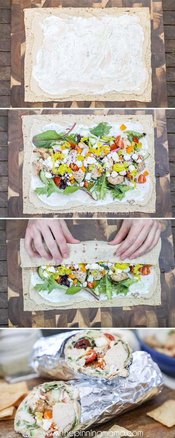How to Make a greek chicken wrap
