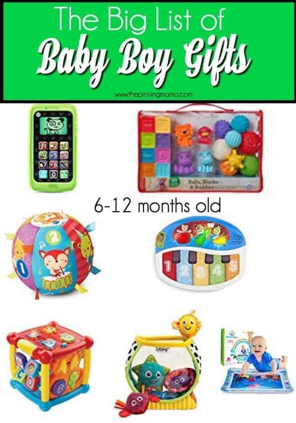 Gift list for baby boys 6-12 months old.