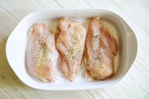 Honey Mustard Chicken Step 1: Season the chicken