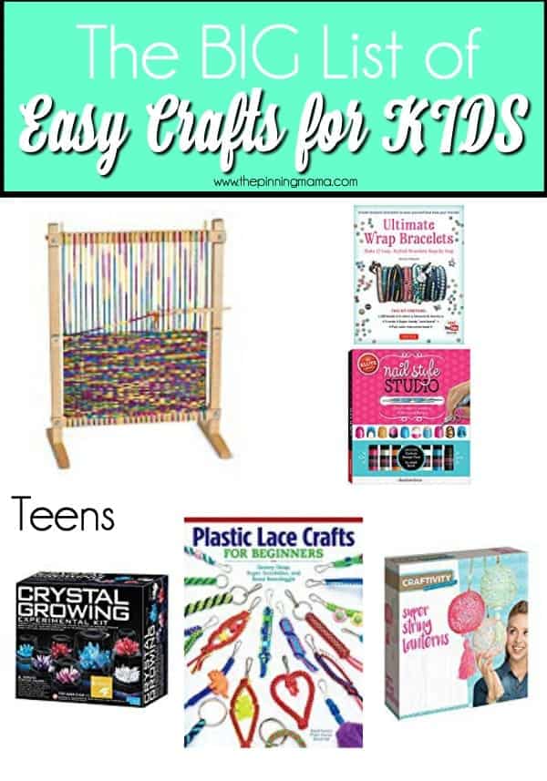 Easy crafts for TEENS. The BIG List of Crafts for Kids