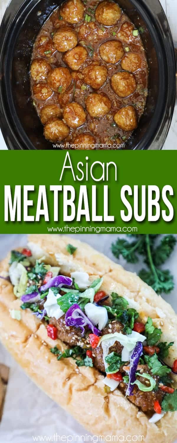 Asian Meatball Subs are the perfect and easy weeknight meal. 