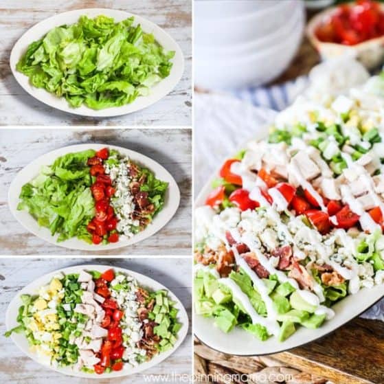 Cobb salad is super easy and full of flavor.