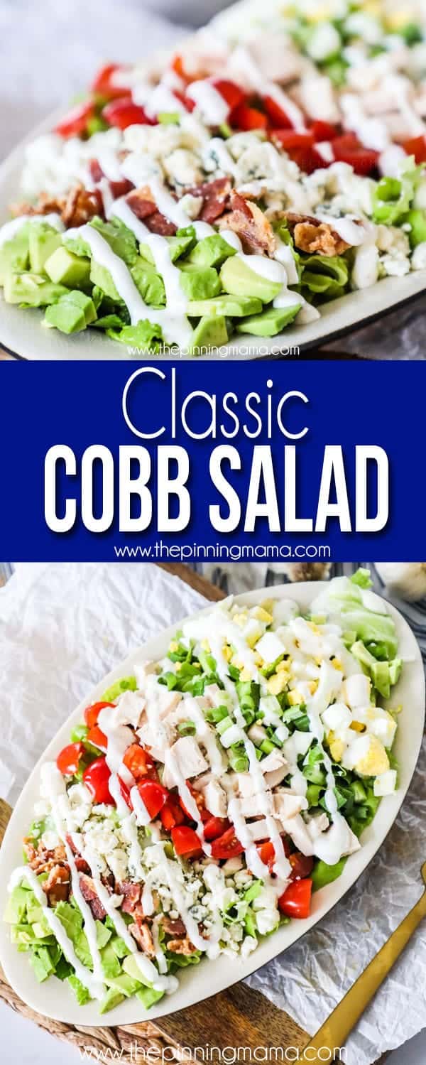 This Cobb salad is a crowd pleaser and delicious. 