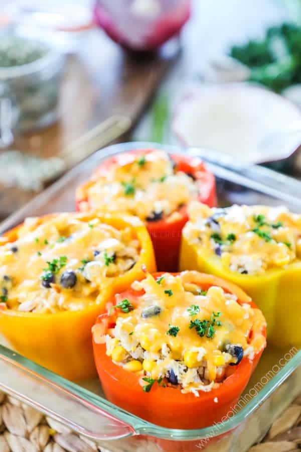 Ranch chicken stuffed peppers are a family favorite and full of flavor.