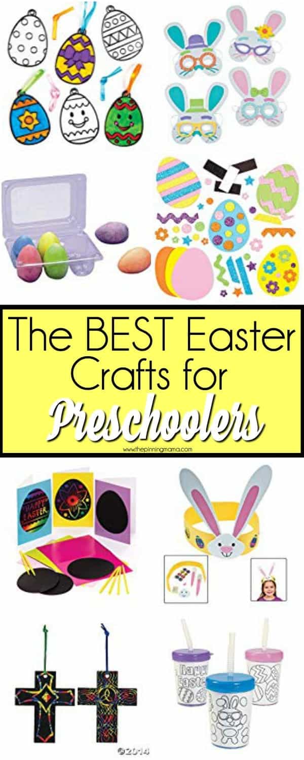 The BEST list of mess free Easter crafts for preschoolers.