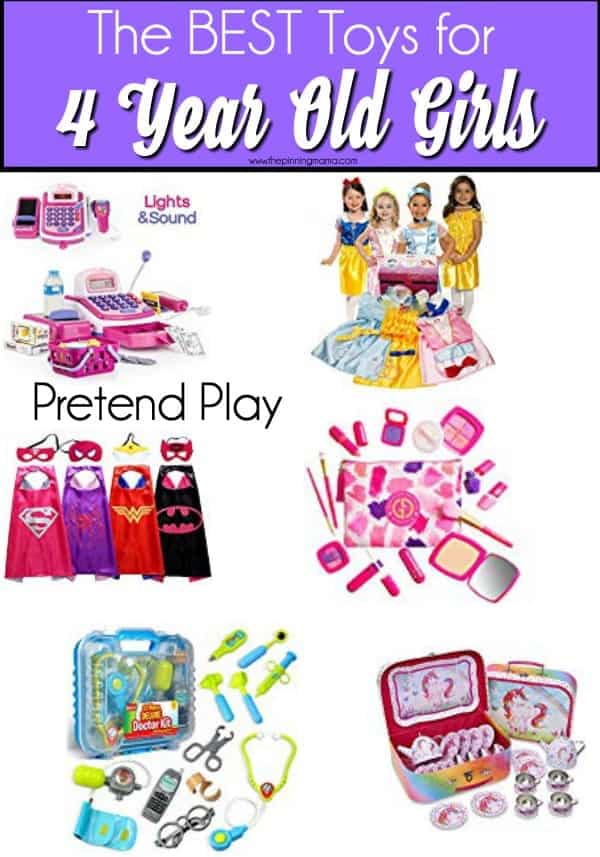 The Big List of Pretend Play toy ideas for 4 year old girls. 