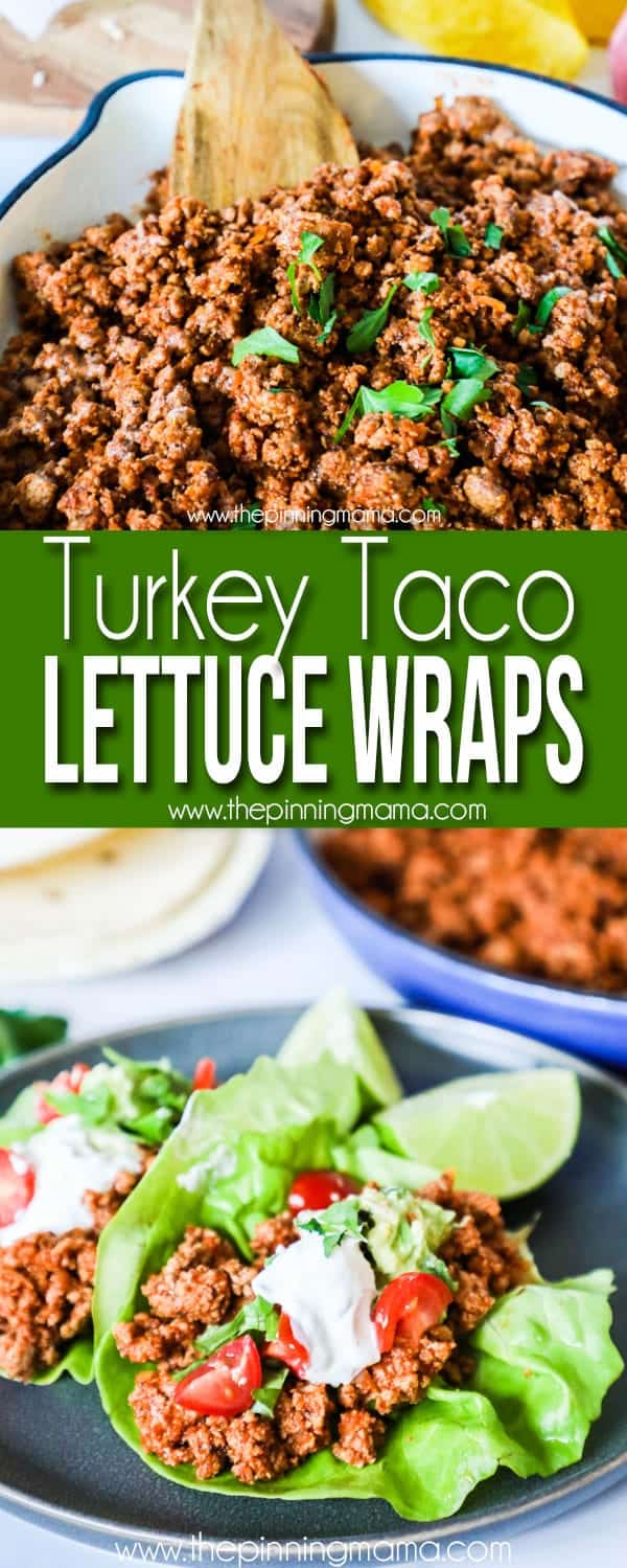 Turkey Taco Lettuce Wraps are the best healthy and delicious. 