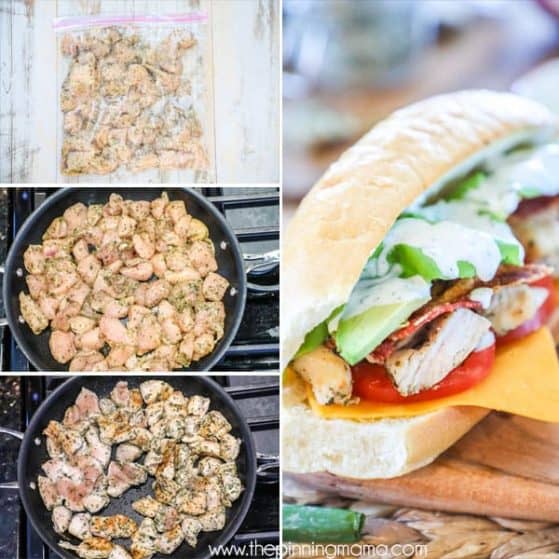 Chicken Bacon Ranch Subs are perfect for weeknight meals with the family.