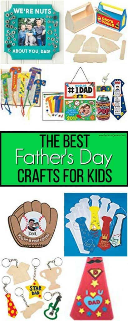 The BIG list of the BEST Mess Free Father's Day Crafts for Kids. 