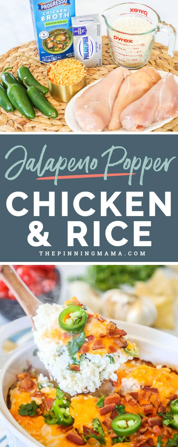 Jalapeno Popper Chicken is a perfect wholesome meal for the whole family to enjoy Jalapeno Popper Chicken and Rice is delicious and easy for a weeknight meal.