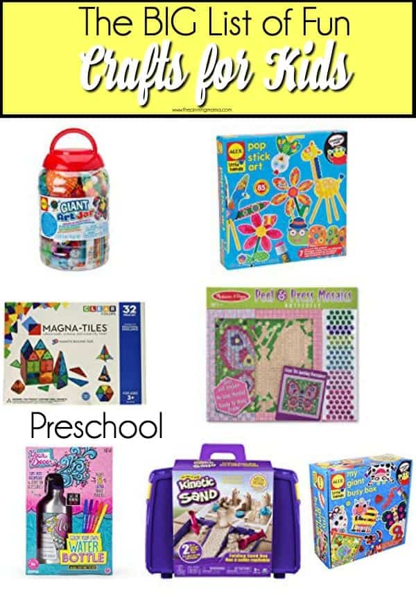 The BIG list of fun crafts for preschool aged kids. Fun crafts for preschool aged kids.