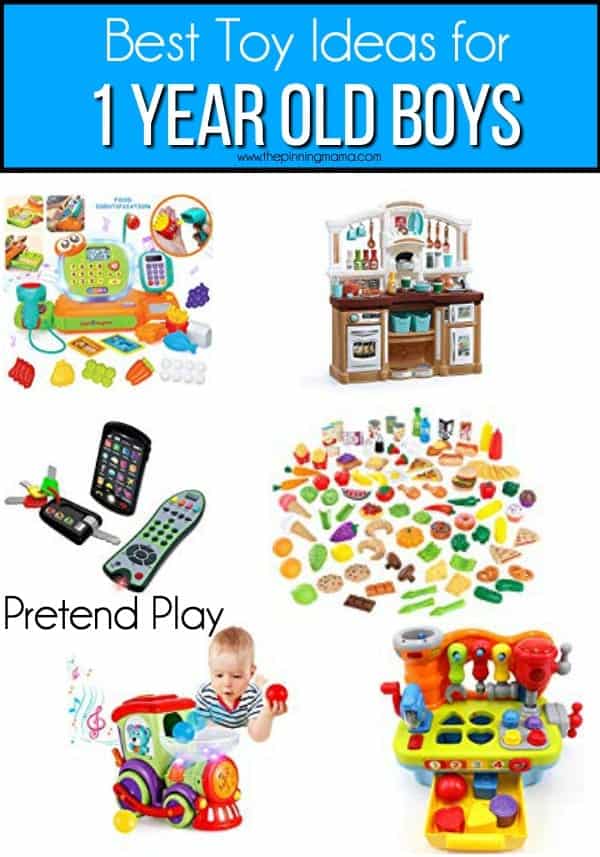 The Big list of pretend play toy ideas for 1 year old boys. 