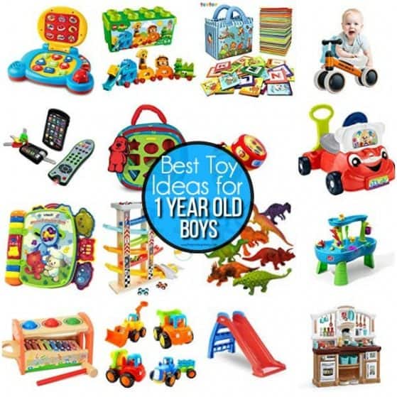 The BEST list of toy ideas for 1 year old boys.