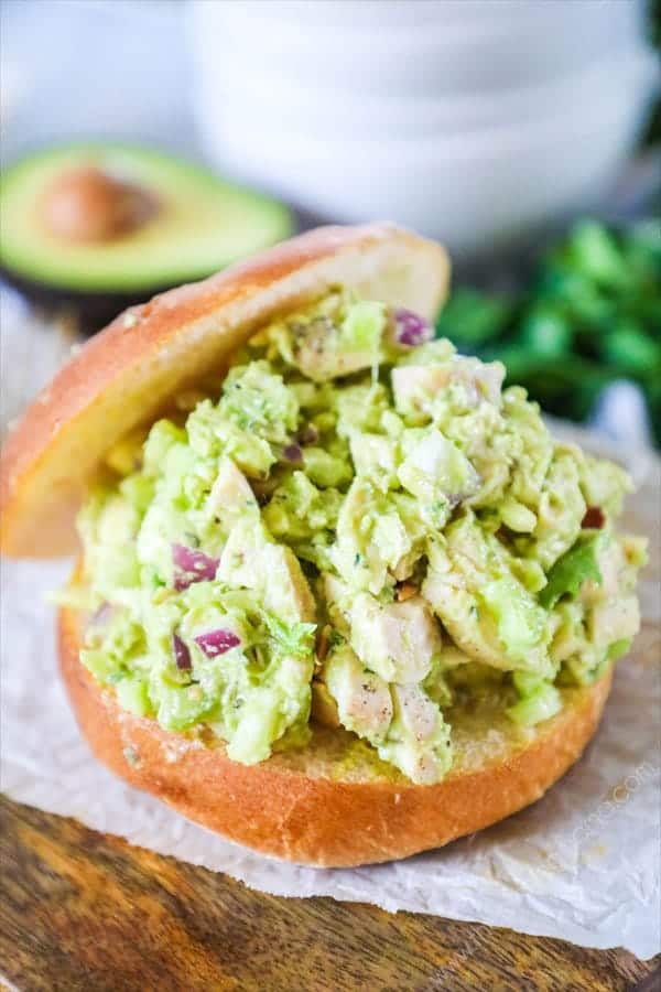 Quick and Easy to make, Avocado Chicken Salad. 