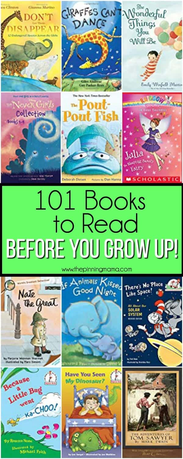 101 Books for kids to read before they grow up! 101 Books for Kids to Read.