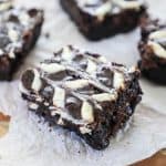 Cut and serve the cream cheese swirl brownies