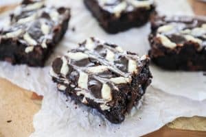 Cut and serve the cream cheese swirl brownies