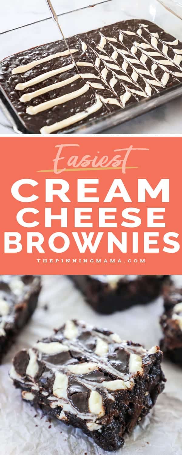 Cream Cheese Swirl Brownies The Pinning Mama