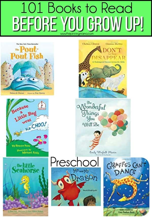 Books for preschool aged kids to read. 
