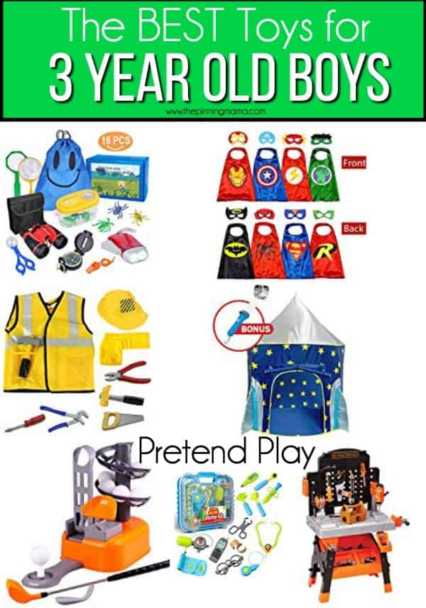 The BEST pretend play toys for 3 year old boys. 