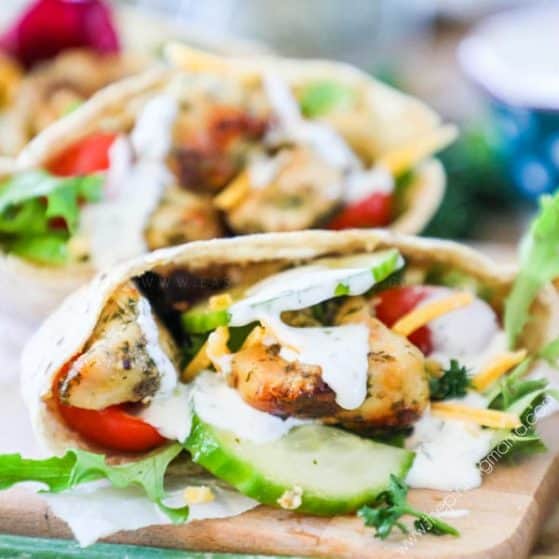 Recipe for Ranch Chicken Pitas