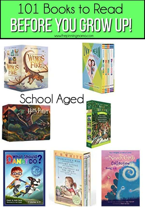 The BIG list of the BEST school aged appropriate books. The BEST school aged books to read.