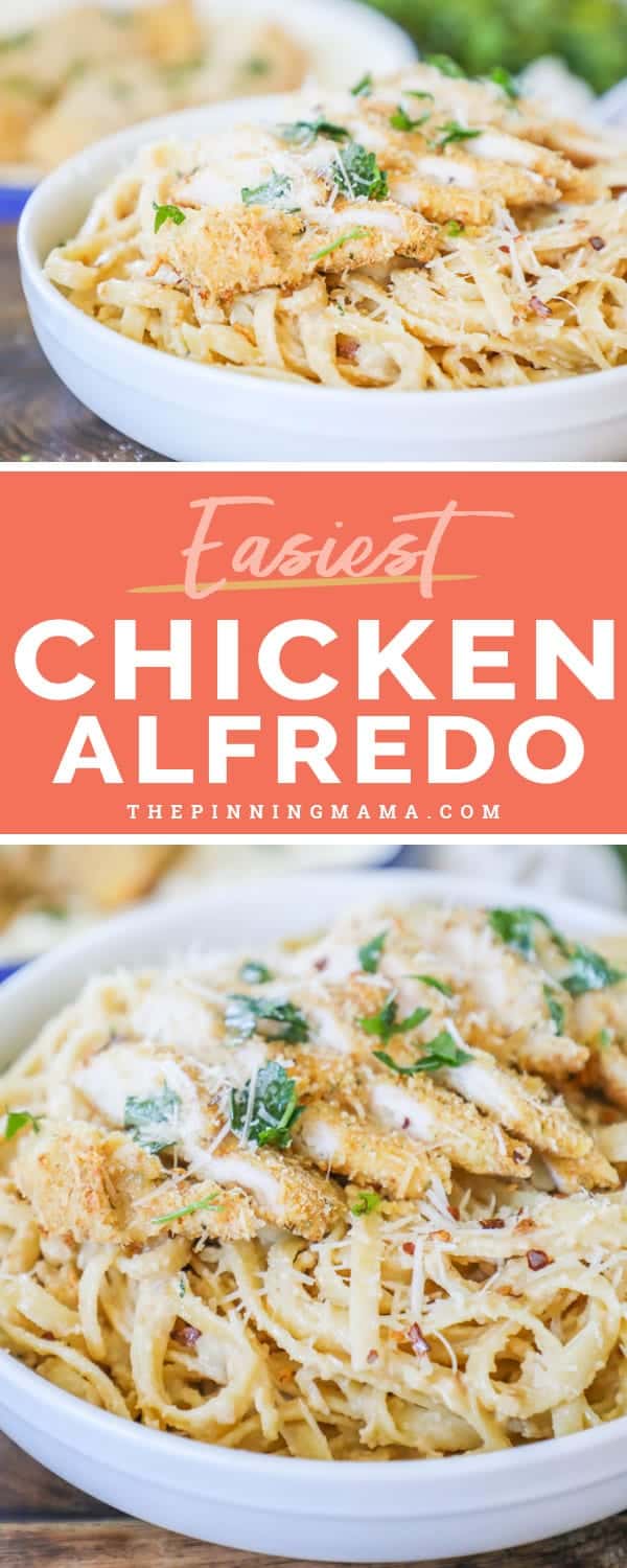 Creamy and delicious Chicken Alfredo.
