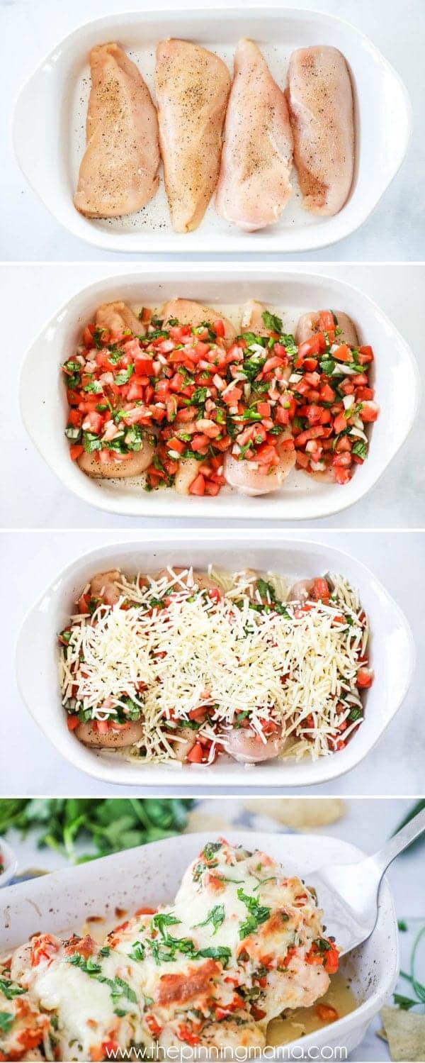 Steps to making Pico de Gallo Chicken.