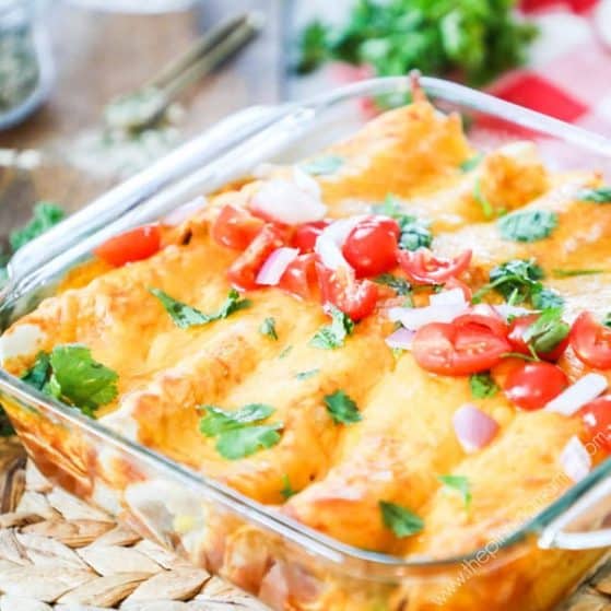 Delicious and full of flavor Ranch Chicken Enchiladas