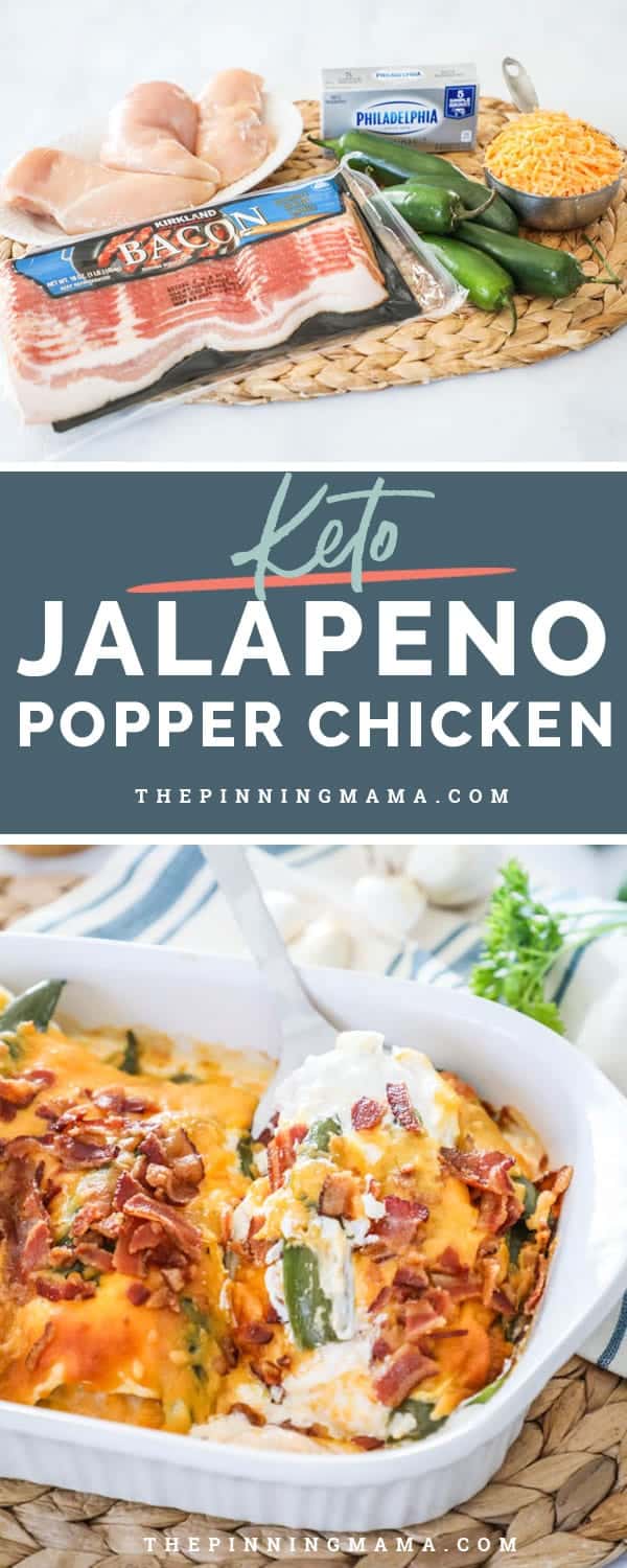 Low carb jalapeño popper chicken is a delicious and easy recipe to make. 