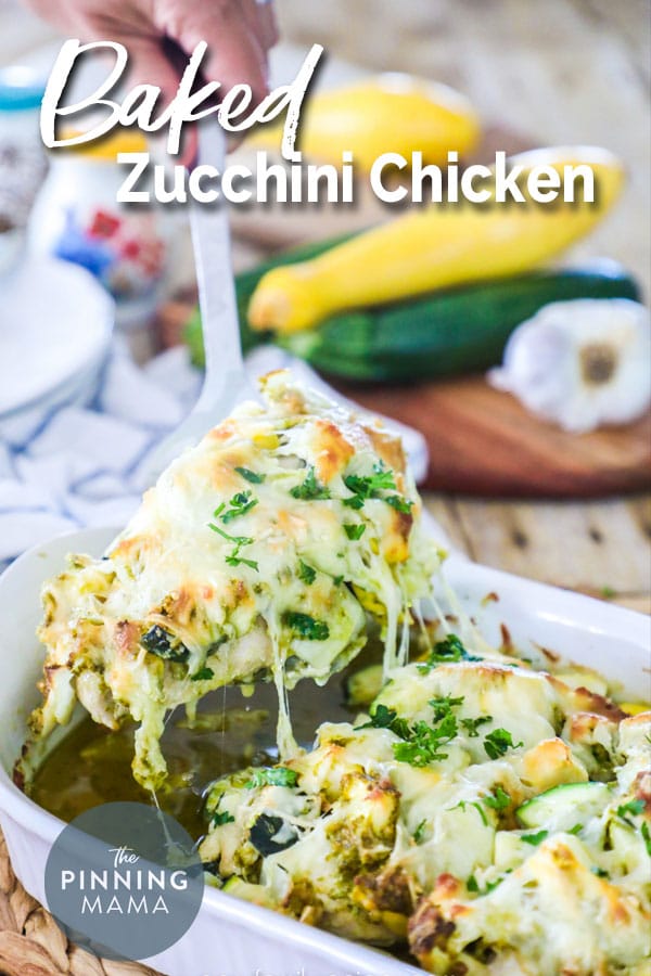 Quick and easy baked chicken and zucchini casserole. 