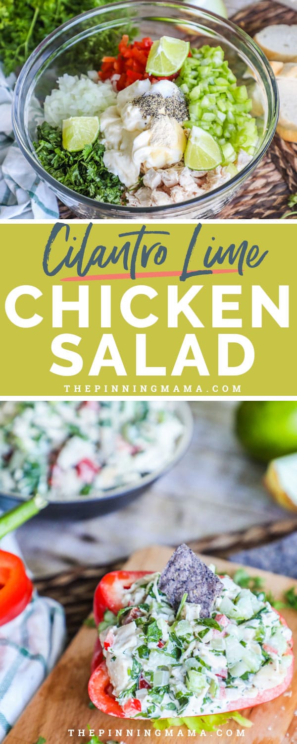 Quick and easy cilantro lime chicken salad is a perfect lunch and whole30 compliant. 