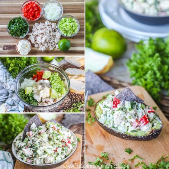 Quick and delicious cilantro lime chicken salad is wholesome and whole30 compliant.