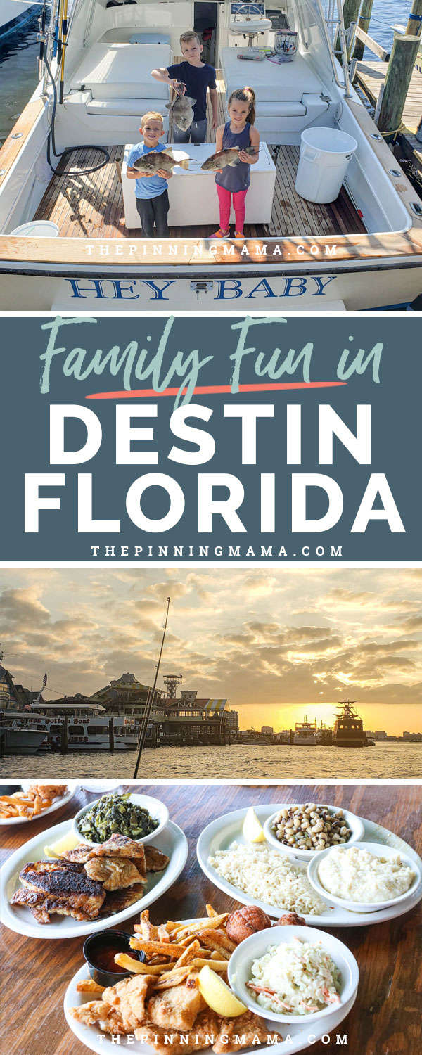 Activities for family fun in Destin Florida including deep sea fishing, Destin Harborwalk and eating fresh seafood at Harbor docks